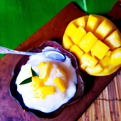 plato de Leche de mango y coco  para mejorar la visión 86242